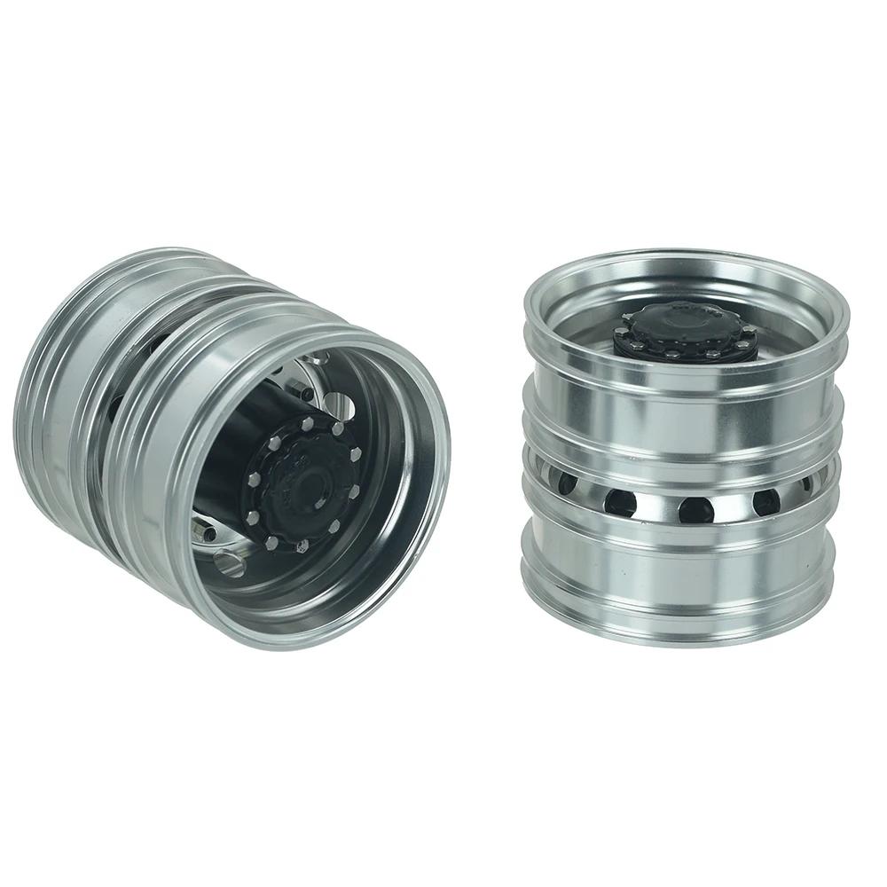 1 Pair Metal Front Rear CNC Wheel Hubs for 1/14 Tamiya RC Truck For Scania 770s For Volvo FH16 For Man