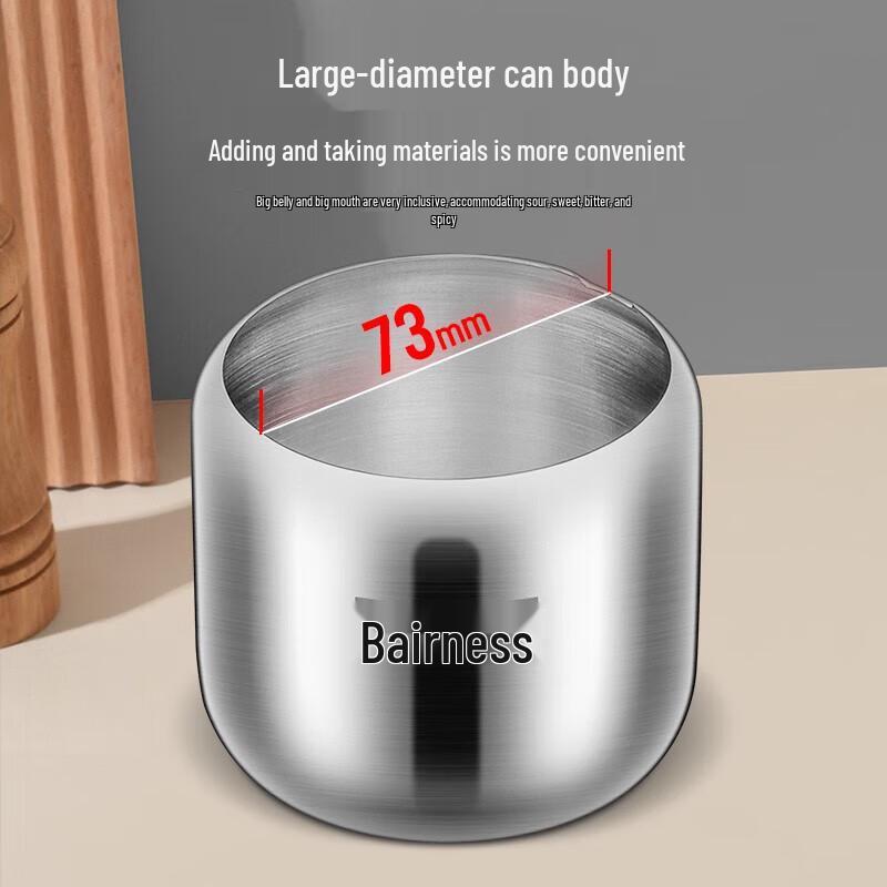 Stainless Steel Four-Compartment Seasoning Container