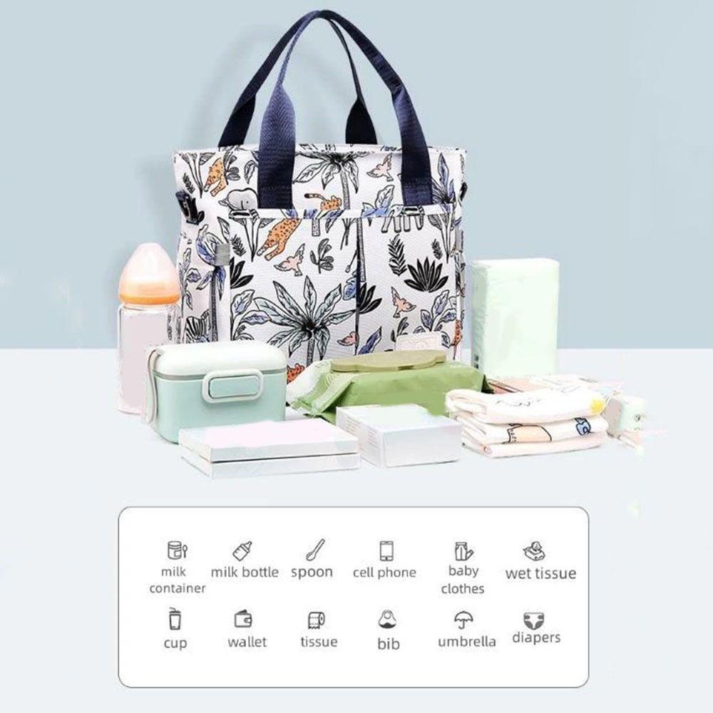 Large Capacity Mommy Bag Printed Baby Care Bag Multifunctional Baby Diaper Bag  Travel