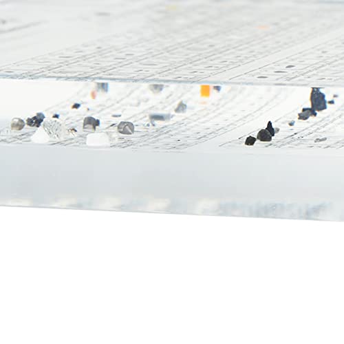 Hicello Periodic Table - Acrylic, Transparent, Made of Acrylic Glass, with Embedded Elements, Creates a Floating Effect, for Chemistry Study, Element