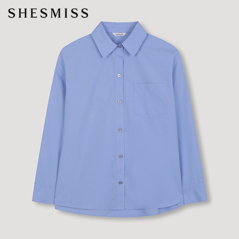 

She S miSS One Pocket baSic Shirt SwwSto11020 Bl Blue/66
