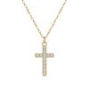 Elegante Kreuz Zirkonia Schlüsselbein-Halskette für Damen: Modisches Nischen-Design mit High-End-Gefühl