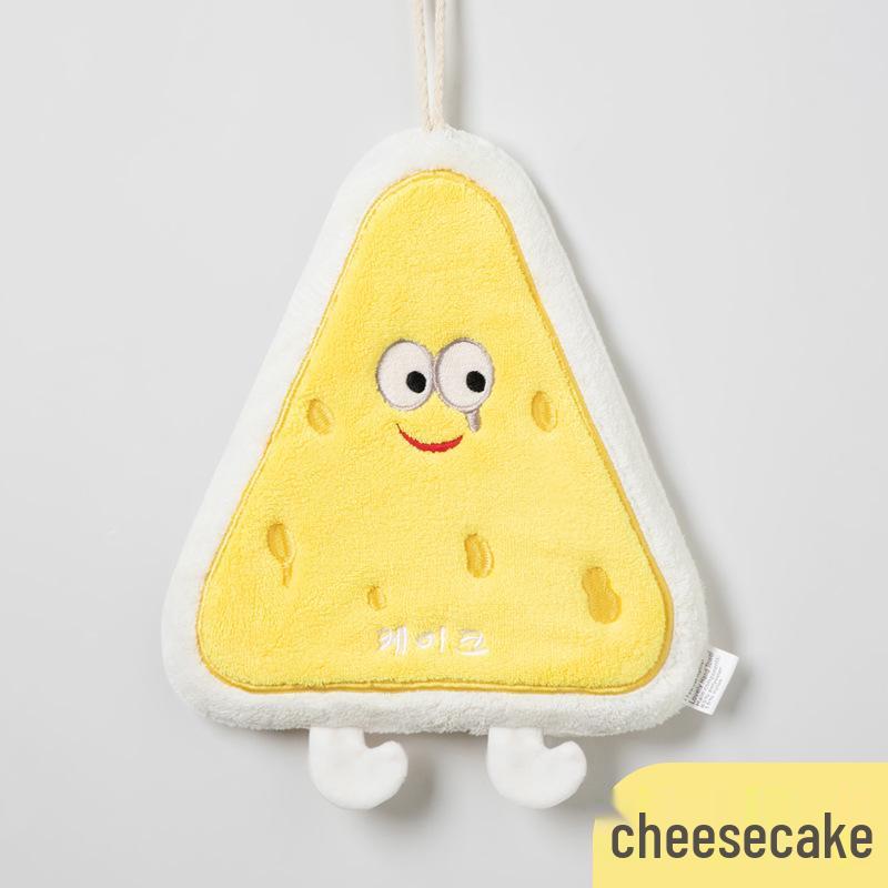 Cute Cartoon Coral Fleece Hanging Hand Towel - Super Absorbent & Odor-Free