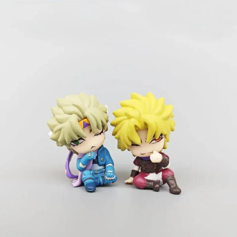 Jojo'S Bizarre Adventure 4pcs 5cm Mini Jonathan Joseph Dio Brando Figures Statue Collection Model Doll Toy Gift For Anime Fans