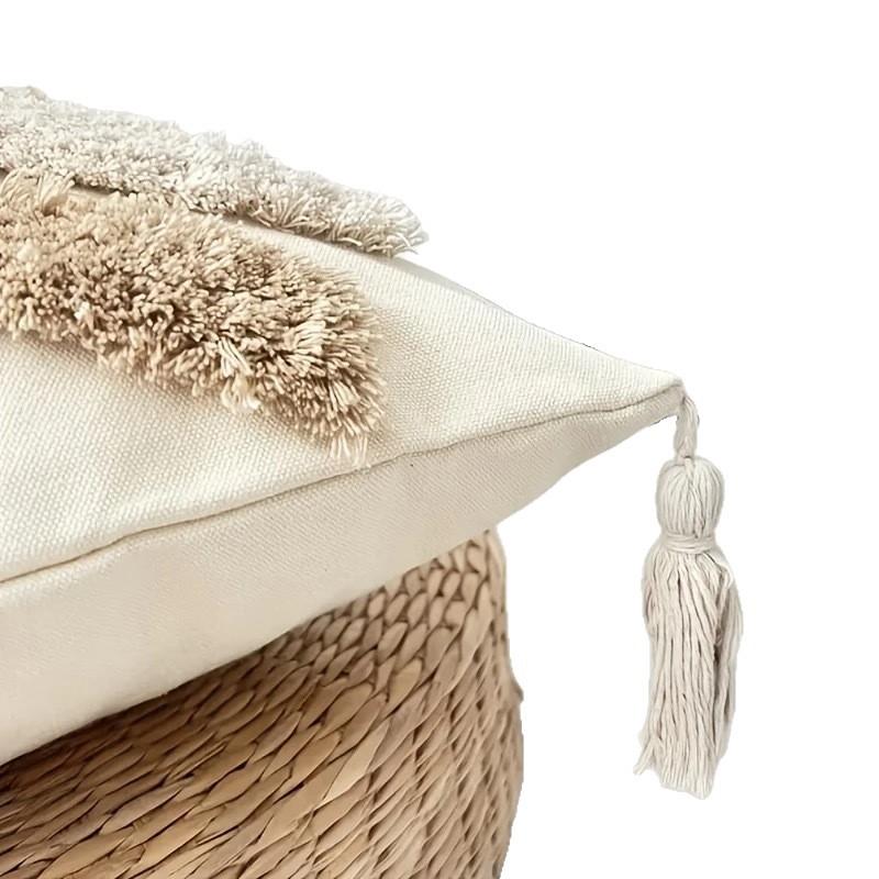 Bohemian Style Moroccan Sofa Bedroom Living Room Tufted Loop Velvet Throw Pillow Cover