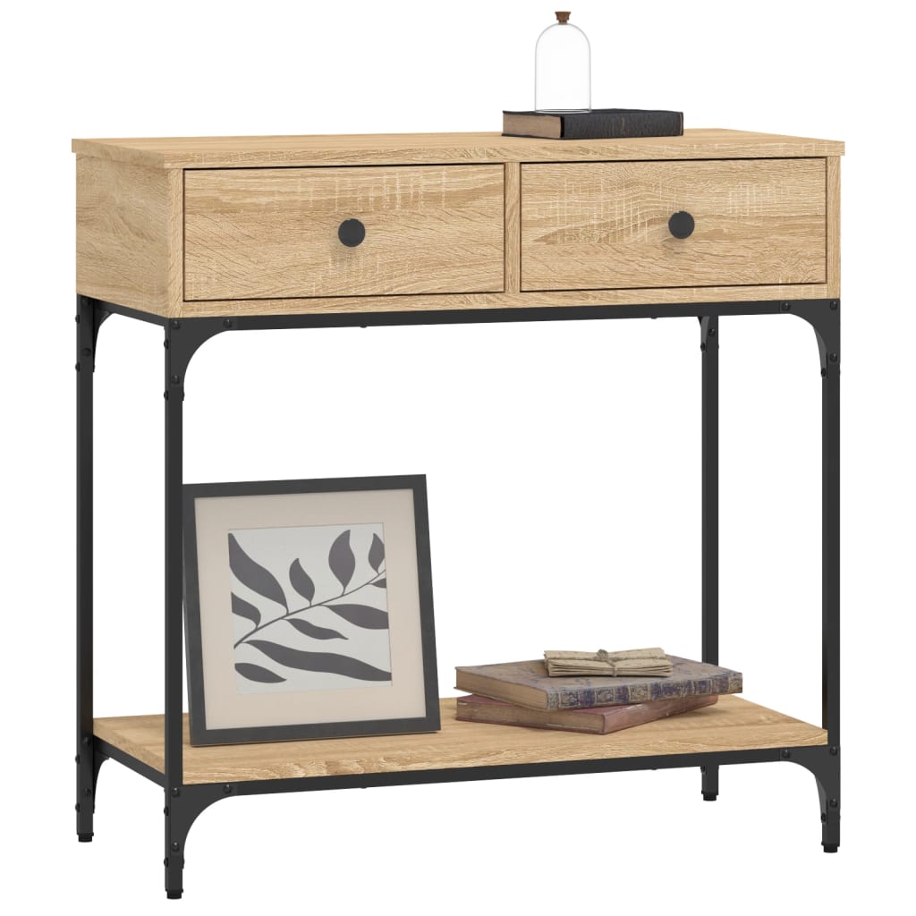 Console Table Sonoma Oak 75x34.5x75 Cm Particleboard