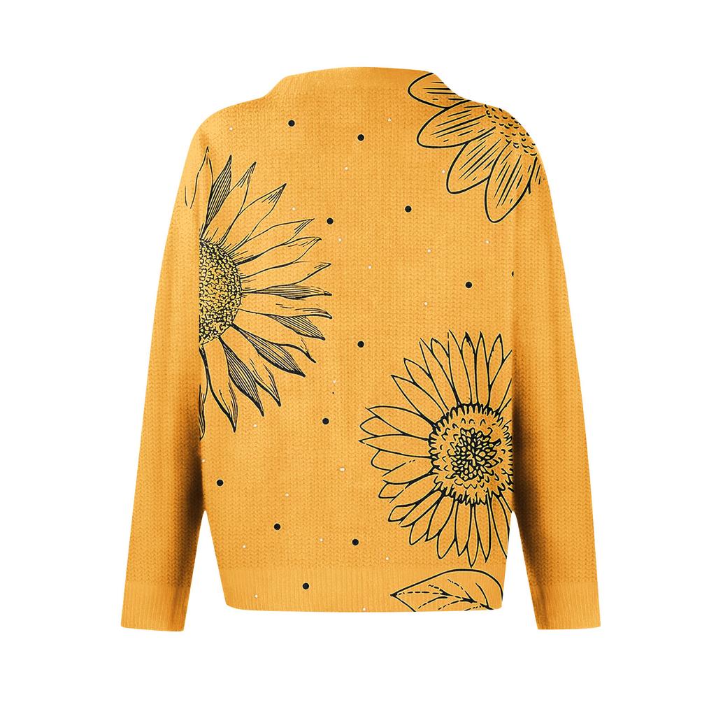 Women'S  Sweater Cute Fun Printing Sweater Fall And Winter Long Sleeve Knitted Sweater