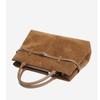 Oversized Suede Leather Briefcase Spacious Handheld Shoulder Crossbody Bag Women Slouchy Commuting Premium Light Luxury Handbag