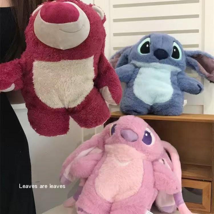 

Red Teddy Bear Plush Hot Water Bottle - Strawberry Bear Style Gift Old Pink Stitch