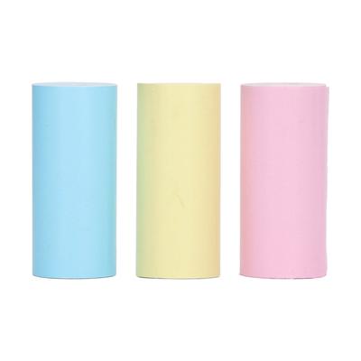 3 Roll Thermal Printer Paper Mini Thermal Print Paper Toll Yellow Blue Pink for Label Photo 57x25mm