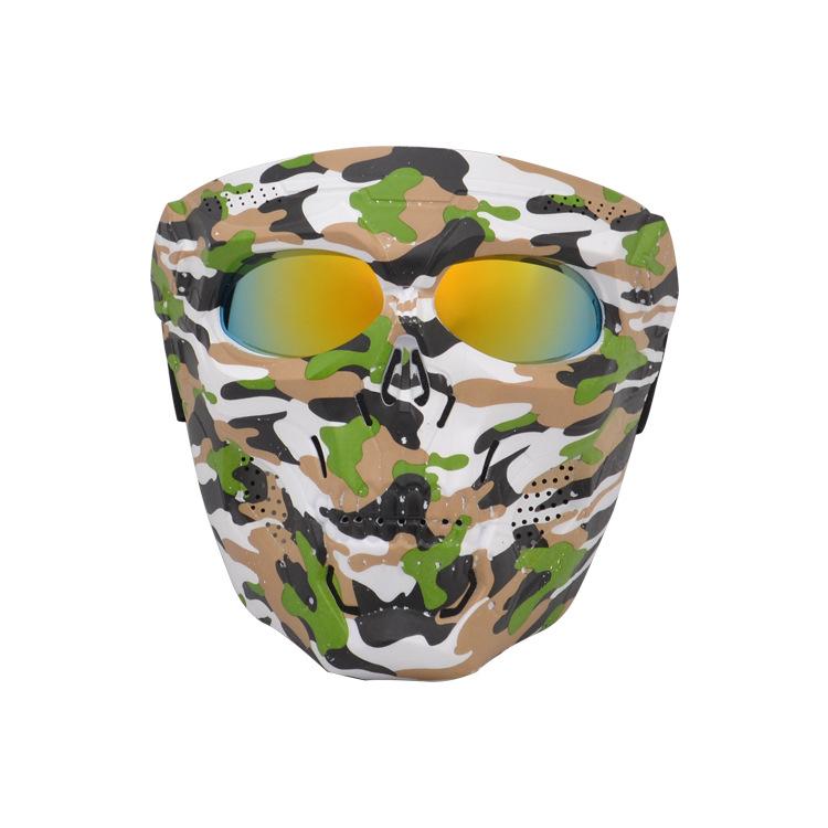 New Skull Design Ghost Windshield Mask for Motorcycle Off-Road Riding, Windproof, Sandproof, Sun-Protective Riding Mask