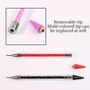 Doppelköpfe Acryl Punktierstift Wachsstift Nagelbürste Strasssteine Kristall Aufheben Nagelnieten Punktierer DIY Punktbohrer Nagelwerkzeuge