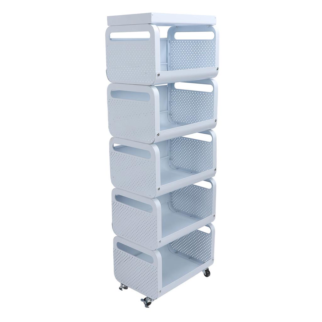 Mobiles Regal Edelstahl Bodenstehend Beweglicher Allzweck-Lagerorganisator mit Rollen