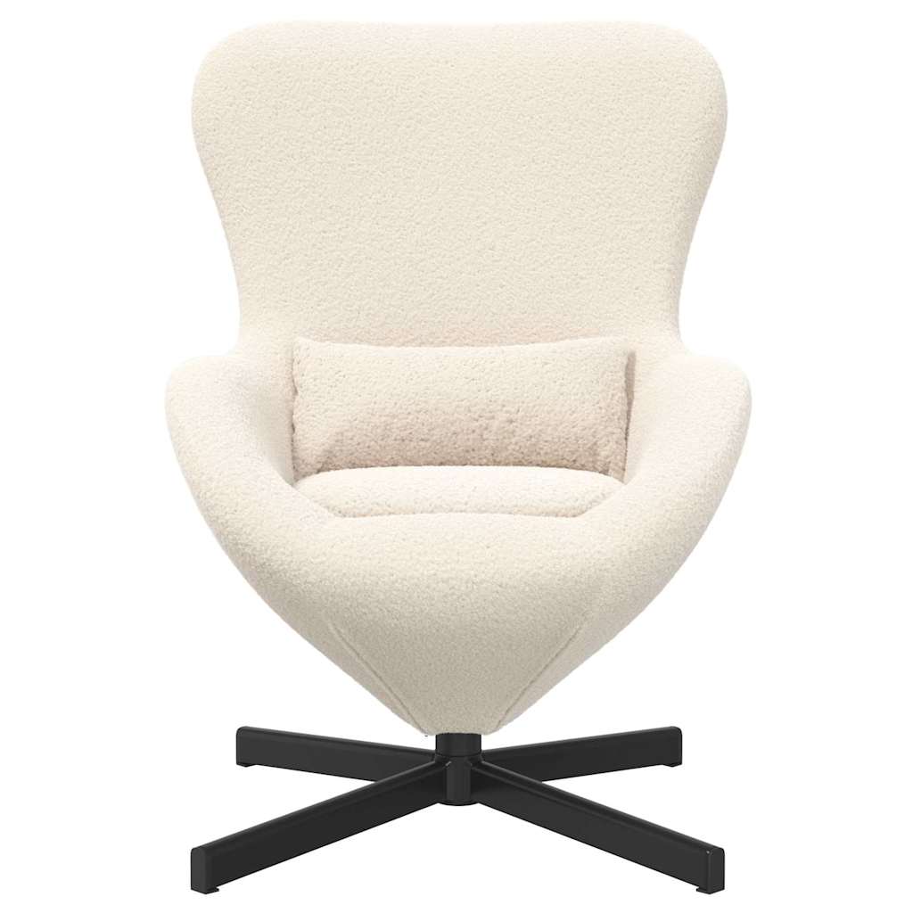 Egg Chair Cream 63 x 73 x 90 cm Fabric