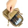 Outdoor Molle Accessory Pouch Backpack Shoulder Strap Attachment Bag Double-Zipper Pocket Molle Tool Pocket