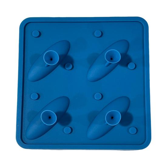 2Pcs Shark Silicone Ice Mold Novelty Cocktail Ice Cube Tray for Whiskey Juice Easy-Release BPA Free Ice Maker Bars Party Supplies