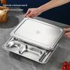 304 Stainless Steel 6-Compartment Deep Meal Tray