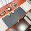 Synthetic King Black Stone Tea Tray Simple Modern Style Living Room Office Home Use Drainage Tea Set Tray Rectangular Shape