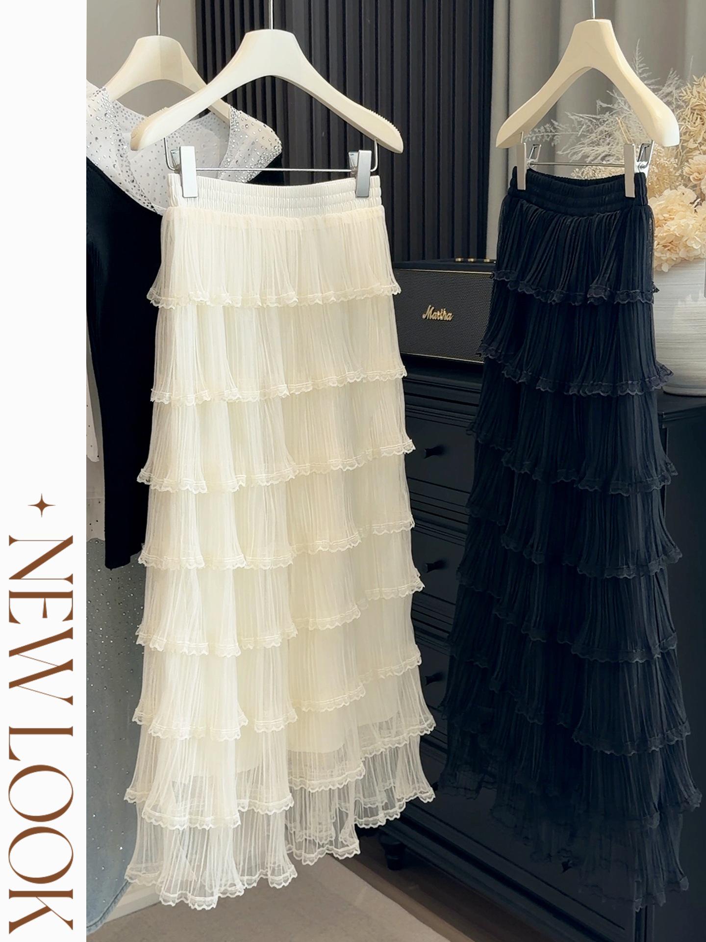 Женская элегантная многослойная сетчатая юбка-торт - Весна/Лето 2026 Стройнящая средней длины Пышный стиль One Size абрикосовый