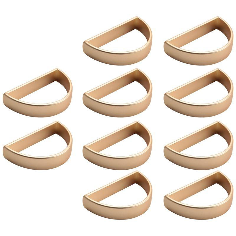 

Good-10 Pieces Gold Napkin Rings Metal Napkin Ring Holders Modern Design Ring Holder Metal Semicircle Serviette Buckles золотий
