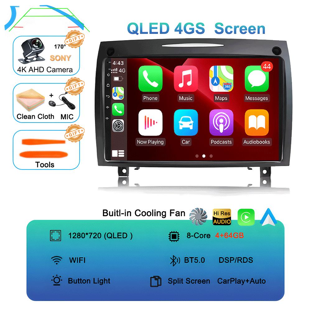 Android 14 For Mercedes Benz SLK class R171 SLK200 SLK280 SLK300 2000-2011 Car Radio Multimedia Video Player Navigation GPS