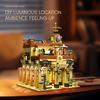 2987PCS Coffee Shop Building Blocks European Style Vintage Cafe  Model Bricks Set With Light Desktop Ornaments Kids DIY Toy Gift