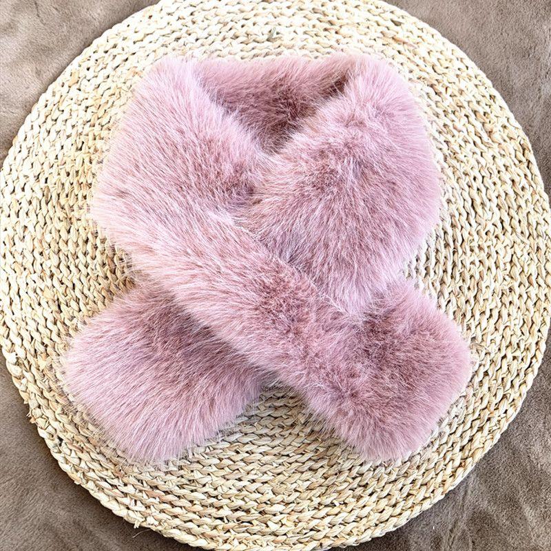 

Утолщенный студенческий шарф с милым щенком, осенне-зимний защитный меховой воротник для шеи, теплый шарф