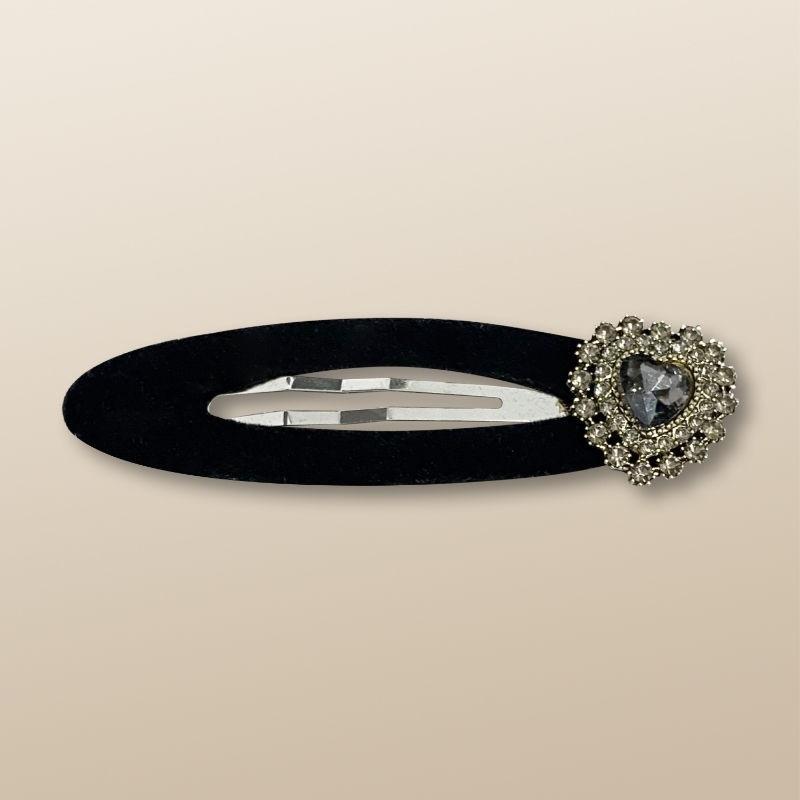 Retro Flocked Rhinestone BB Clips Elegant Side Hair Pins Bangs Hair Clips Women Daily Hair Accessories