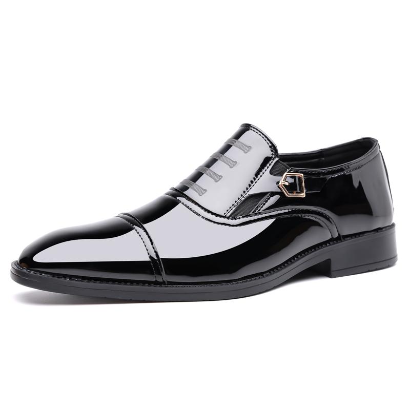 Fashion Business Classic Men's Leather Shoes Elegant quality luxurious style Party dress 38-48 Groom's wedding Black Gentlemen's shoes