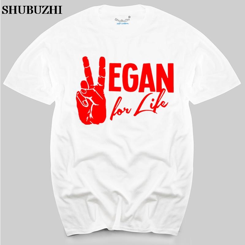 new Vegan for life T shirt Unisex cotton fashion  tshirt Unisexs top tees cotton teeshirt size S