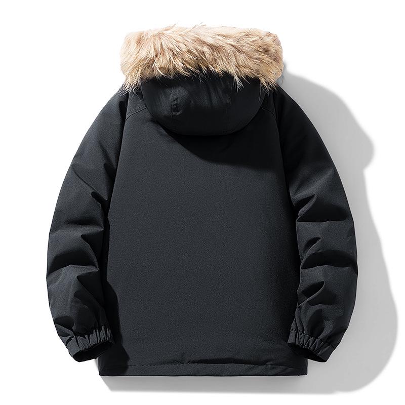 Men's Thickened Fur Collar Hooded Parka - Winter 2025