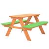 VidaXL Children's Picnic Table with Benches 89x79x50 Cm Fir