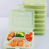 YOUAO Disposable 4-Compartment Lunch Boxes