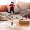 Abaodam Set of 4 Plastic Figure Stands, Display Racks, Model Figurine Shelves, Tabletop Stable, for Collectors