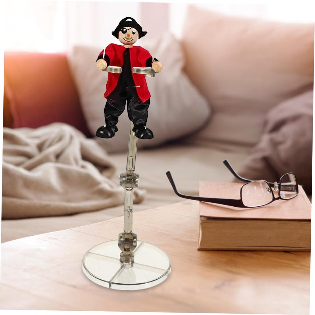 Abaodam Set of 4 Plastic Figure Stands, Display Racks, Model Figurine Shelves, Tabletop Stable, for Collectors