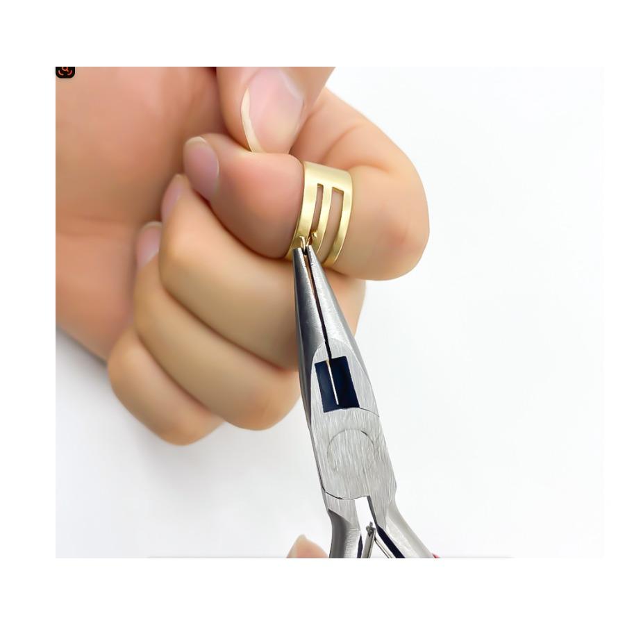 4.5 Inch Mini Small Pliers with Teeth and Pointed Nose Pliers Handmade Small Flat Mouth Pliers Jewelry Pliers Extended Toothless