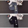 Hong Kong Trendy Men's Summer New Personalized Letter Jeans Hip Hop Ins Trendy High Street Trendy Ruffian Handsome Trousers