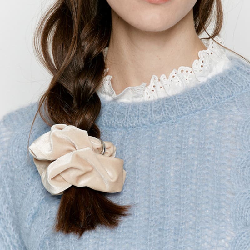 BEMUSE MANSION Samt-Perlen-Haargummi - 3 Farben