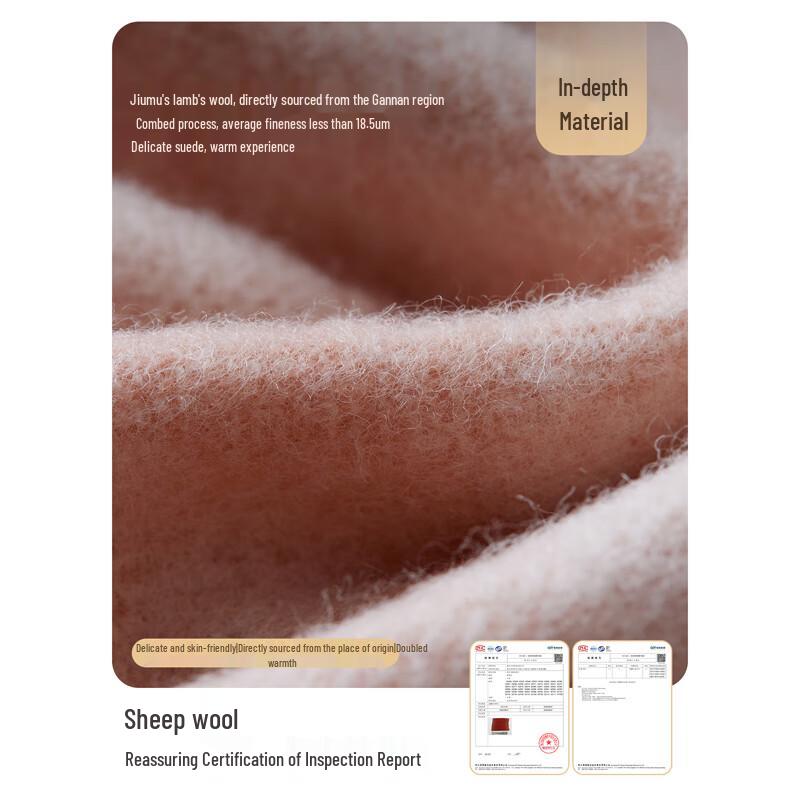 JIUMU Women's Thickened Wool Scarf and Shawl