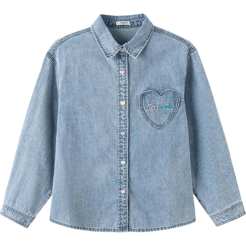 Balabala Kids' Long-Sleeve Denim Shirt