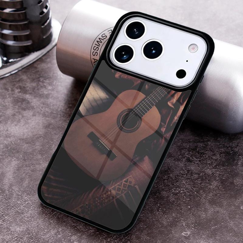 Musical Violin Guitar soft Phone Case for iPhone 17 16 15 Pro Max Air 14 13 12 11 Plus Shockproof Capa Cover