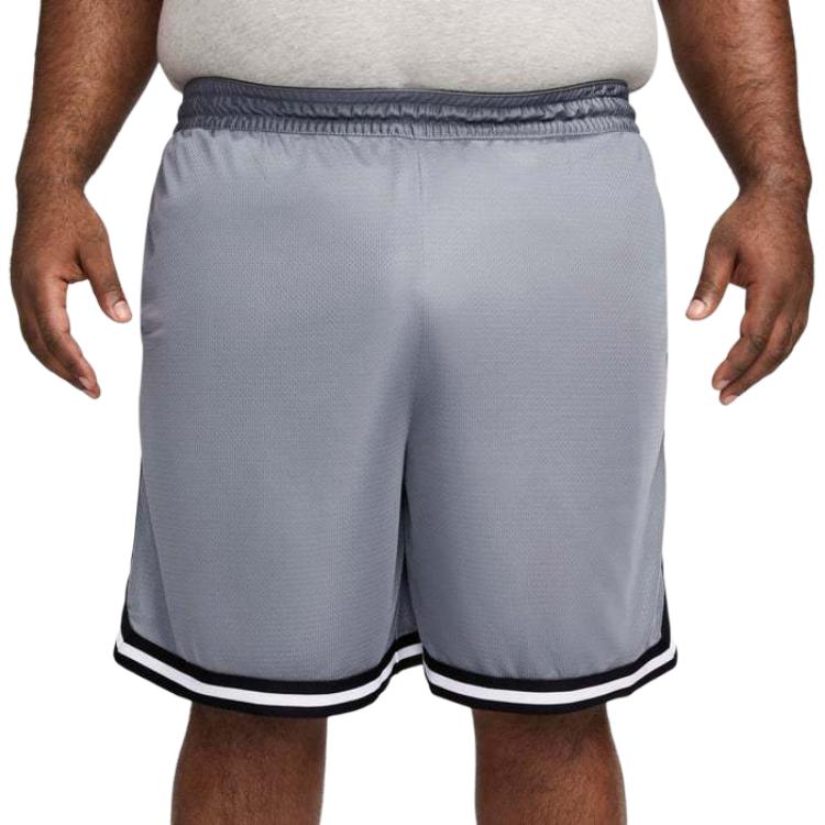 Nike Basketball Shorts With Striped Pattern And Elastic Mid Waist Men Bottoms Gray FN2651-065