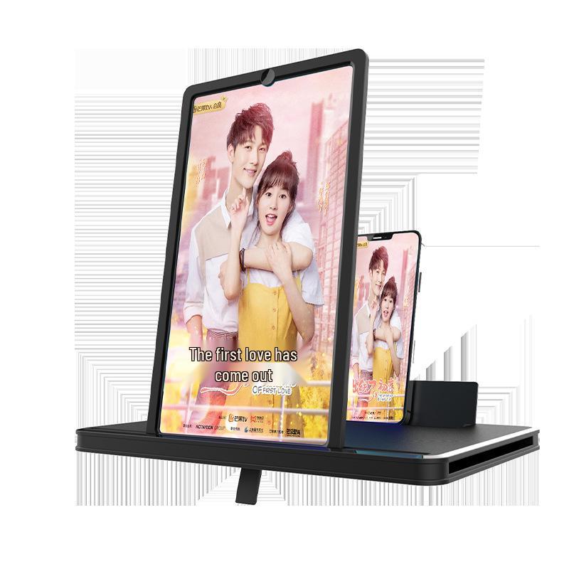 3D HD Eye-Protecting Mobile Screen Amplifier with Retractable Stand