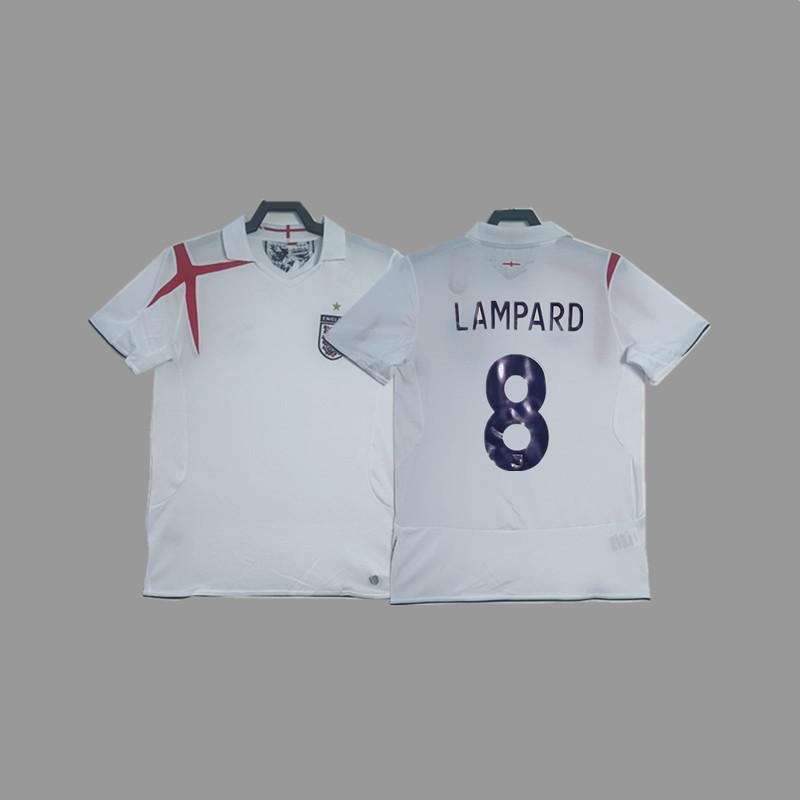 Vintage jersey Owen Rooney Beckham Lampard Gerrard classic football jersey England national team jersey