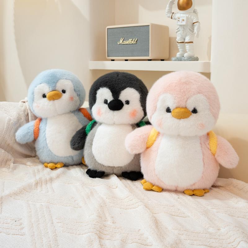 Soft Fat Penguin Plush Toy Cute Stuffed Couple Penguin Furry Doll Sleep Hug Pillow Home Cozy Decoration Cushion Birthday Gift