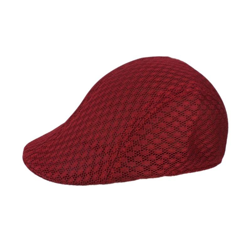 Mesh hat, men's and women's mesh beret, spring and summer retro cap, middle net hat, youth visor