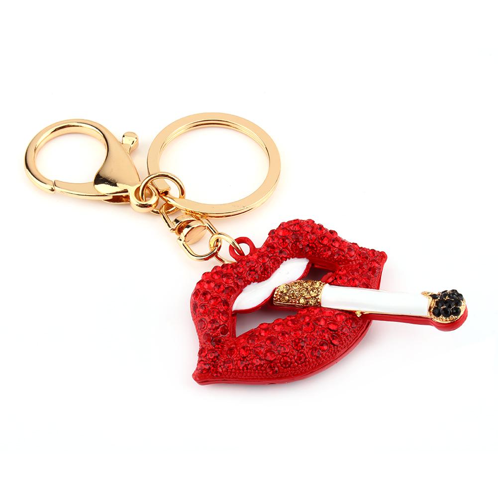Keychain, Red Keychain, Fashionable Alloy Pendant, Unique Gifts for Women, Eye-catching Design, Suitable for Keys, Wallets, Handbags