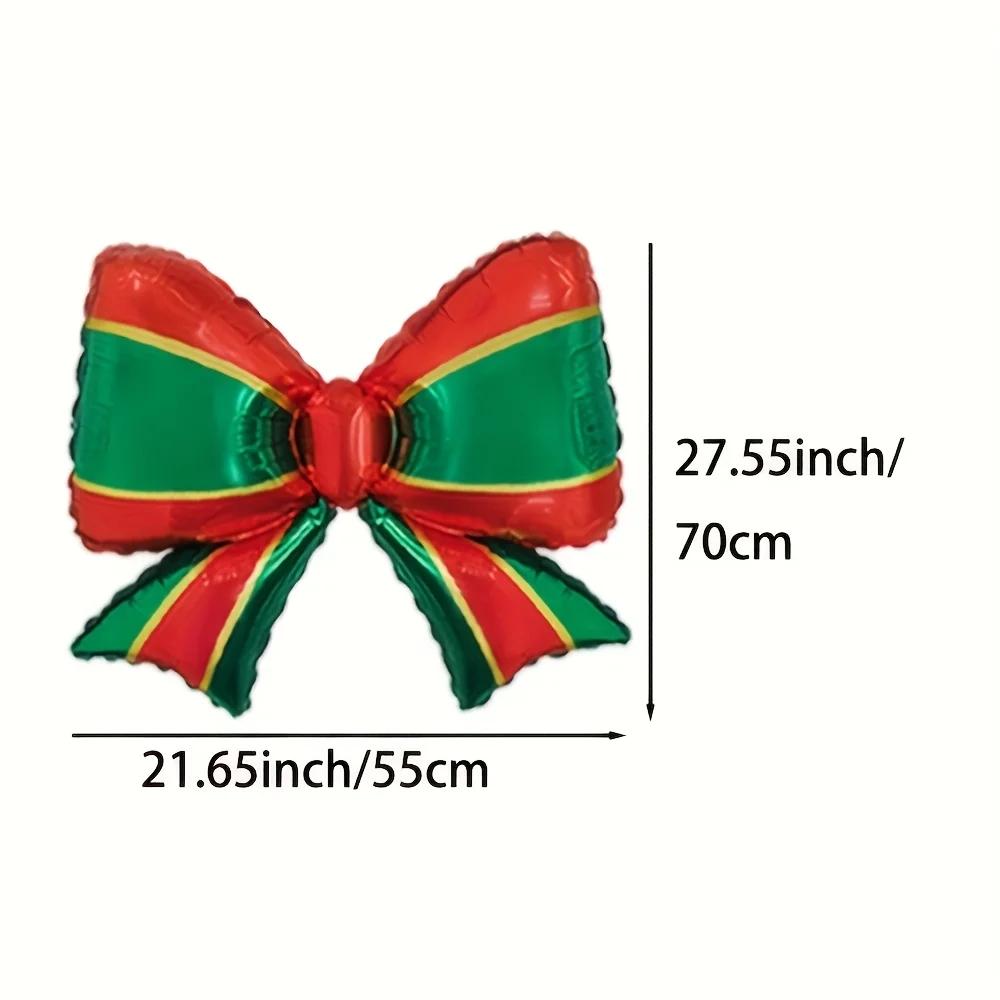

Red Green Christmas Bow-shaped Aluminum Film Balloons Festival Party Supplies Christmas Indoor Outdoor Decoration Balloons other
