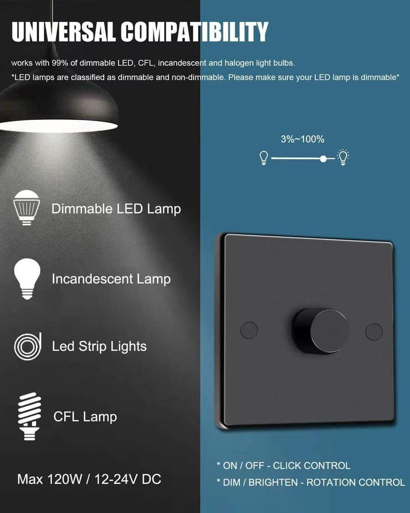 12V/24V LED Dimmer Switch Panel for Yacht/RV Downlights