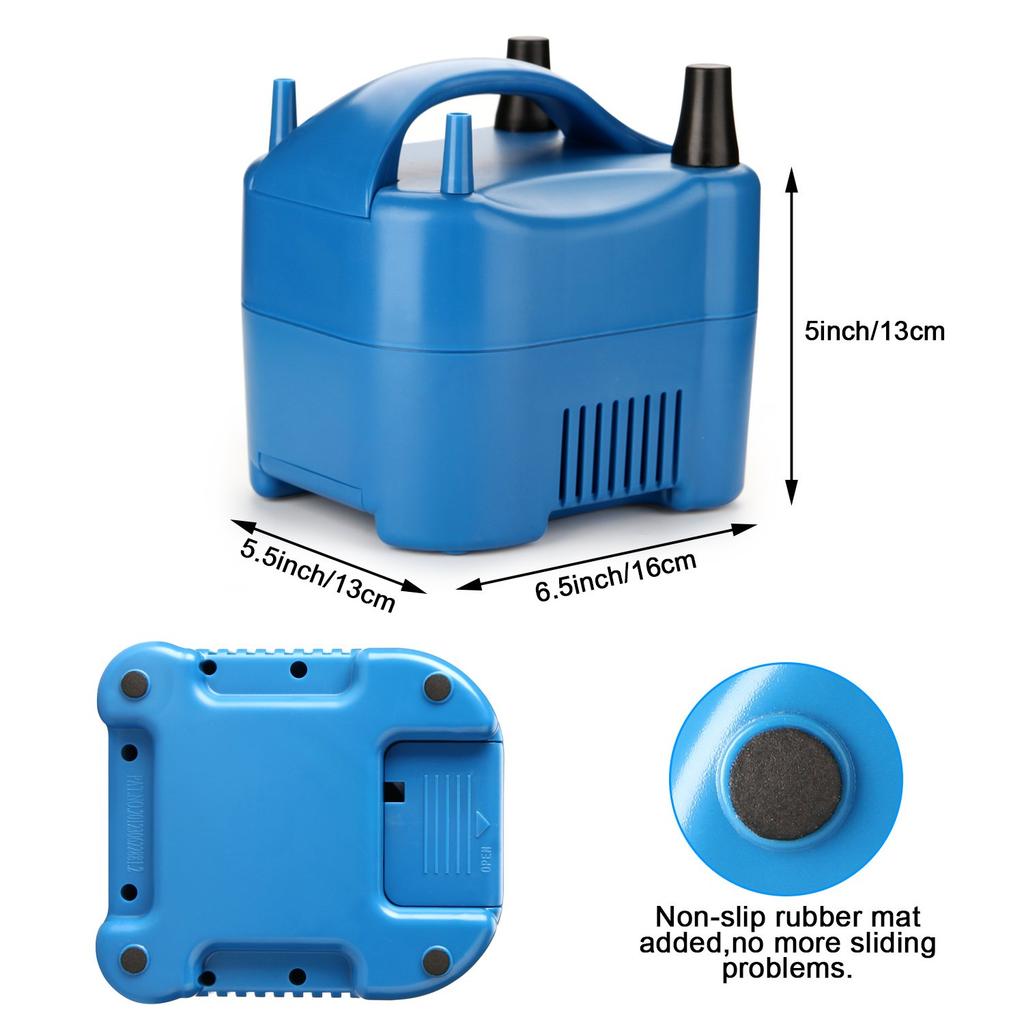 AGPtek High Speed Electronic Balloon Inflator Air Pump [2 Nozzles]